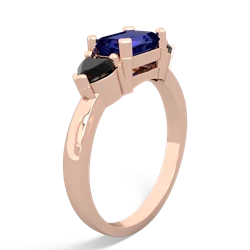 Lab Sapphire Three Stone 14K Rose Gold ring R5235