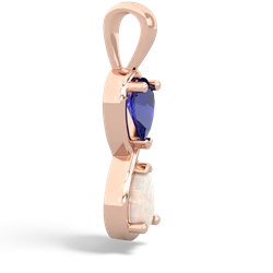 Lab Sapphire Infinity 14K Rose Gold pendant P5050