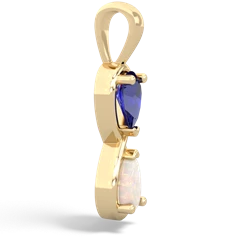 Lab Sapphire Infinity 14K Yellow Gold pendant P5050