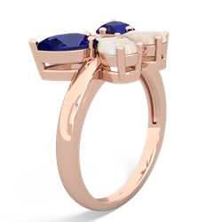 Lab Sapphire Butterfly 14K Rose Gold ring R2215