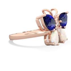 Lab Sapphire Butterfly 14K Rose Gold ring R2215