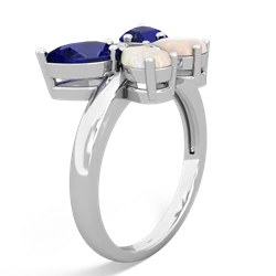 Lab Sapphire Butterfly 14K White Gold ring R2215