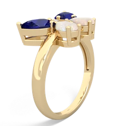 Lab Sapphire Butterfly 14K Yellow Gold ring R2215