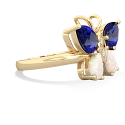 Lab Sapphire Butterfly 14K Yellow Gold ring R2215