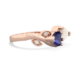 Lab Sapphire Floral Elegance 14K Rose Gold ring R5790