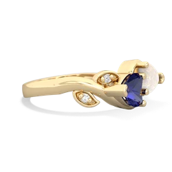 Lab Sapphire Floral Elegance 14K Yellow Gold ring R5790