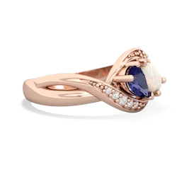 Lab Sapphire Summer Winds 14K Rose Gold ring R5342