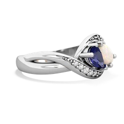 Lab Sapphire Summer Winds 14K White Gold ring R5342