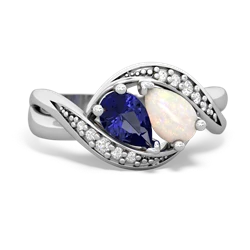 Lab Sapphire Summer Winds 14K White Gold ring R5342