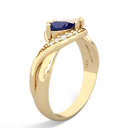 Lab Sapphire Summer Winds 14K Yellow Gold ring R5342