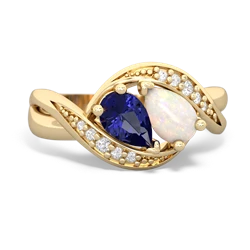 Lab Sapphire Summer Winds 14K Yellow Gold ring R5342