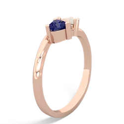 Lab Sapphire Sweethearts 14K Rose Gold ring R5260