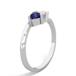 Lab Sapphire Sweethearts 14K White Gold ring R5260