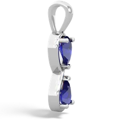 Lab Sapphire Infinity 14K White Gold pendant P5050