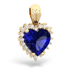 lab_sapphire love pendants