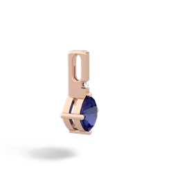 Lab Sapphire Simply Elegant 14K Rose Gold pendant P2489