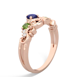 Lab Sapphire Crown Keepsake 14K Rose Gold ring R5740