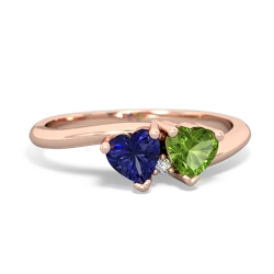 Lab Sapphire Sweethearts 14K Rose Gold ring R5260