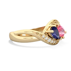 Lab Sapphire Summer Winds 14K Yellow Gold ring R5342