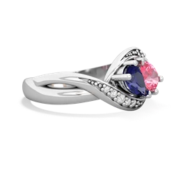 Lab Sapphire Summer Winds 14K White Gold ring R5342