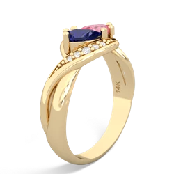 Lab Sapphire Summer Winds 14K Yellow Gold ring R5342