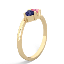 Lab Sapphire Sweethearts 14K Yellow Gold ring R5260