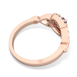 Lab Sapphire Love Nest 14K Rose Gold ring R5860