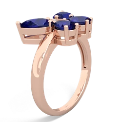 Lab Sapphire Butterfly 14K Rose Gold ring R2215