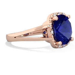 Lab Sapphire Art Deco Cocktail 14K Rose Gold ring R2498