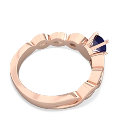 Lab Sapphire Infinity 5Mm Round Engagement 14K Rose Gold ring R26315RD