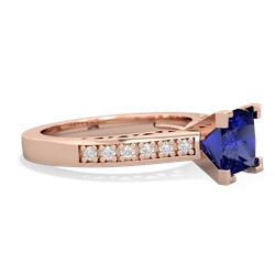 Lab Sapphire Art Deco Engagement 6Mm Princess 14K Rose Gold ring R26356SQ