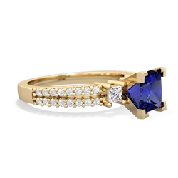 Lab Sapphire Classic 6Mm Princess Engagement 14K Yellow Gold ring R26436SQ