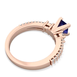 Lab Sapphire Classic 5Mm Square Engagement 14K Rose Gold ring R26435SQ