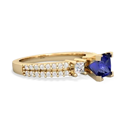 Lab Sapphire Classic 5Mm Square Engagement 14K Yellow Gold ring R26435SQ