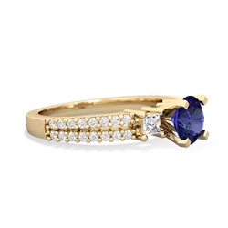 Lab Sapphire Classic 6Mm Round Engagement 14K Yellow Gold ring R26436RD