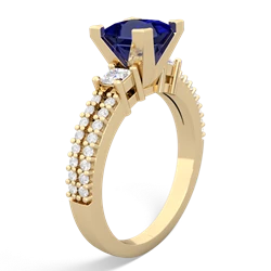 Lab Sapphire Classic 6Mm Princess Engagement 14K Yellow Gold ring R26436SQ