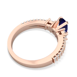 Lab Sapphire Classic 7X5mm Oval Engagement 14K Rose Gold ring R26437VL