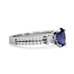 Lab Sapphire Classic 7X5mm Oval Engagement 14K White Gold ring R26437VL