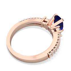 Lab Sapphire Classic 8X6mm Oval Engagement 14K Rose Gold ring R26438VL