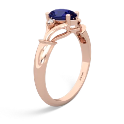 Lab Sapphire Precious Pear 14K Rose Gold ring R0826