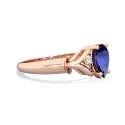 Lab Sapphire Precious Pear 14K Rose Gold ring R0826