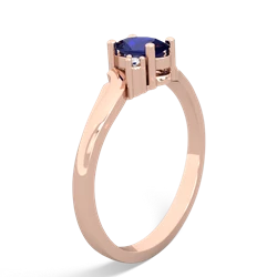 Lab Sapphire Elegant Swirl 14K Rose Gold ring R2173