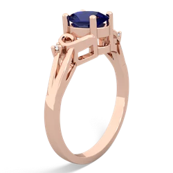 Lab Sapphire Swirls 14K Rose Gold ring R2347