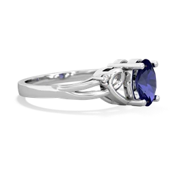 Lab Sapphire Swirls 14K White Gold ring R2347