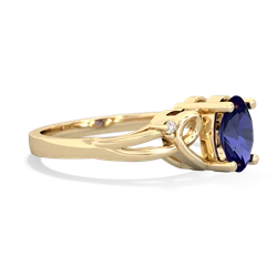 Lab Sapphire Swirls 14K Yellow Gold ring R2347