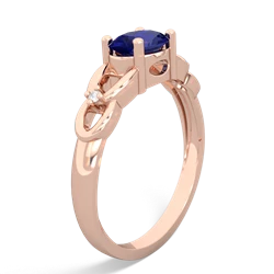 Lab Sapphire Links 14K Rose Gold ring R4032