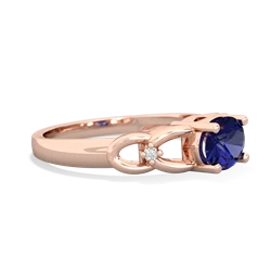 Lab Sapphire Links 14K Rose Gold ring R4032