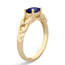 Lab Sapphire Links 14K Yellow Gold ring R4032