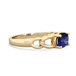 Lab Sapphire Links 14K Yellow Gold ring R4032