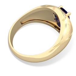 Lab Sapphire Men's Crossroads 14K Yellow Gold ring R0361